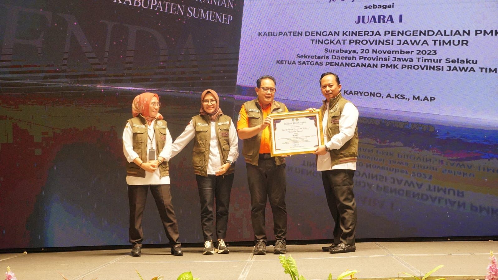 DKPP Sumenep Raih Juara 1 Penghargaan Kabupaten Terbaik Se-Jawa Timur