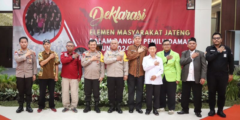 Polda Jateng Gelar Deklarasi Damai : Satgas Cooling System Bersama Masyarakat untuk Pemilu 2024 Aman dan Terkendali