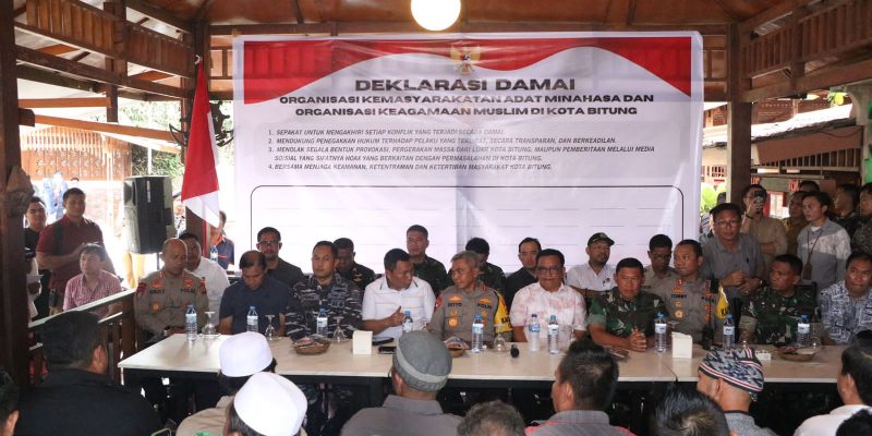 Seluruh Elemen Masyarakat Deklarasi Ciptakan Bitung Damai