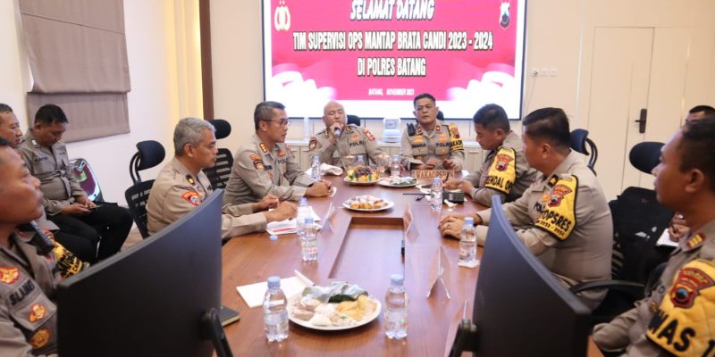 Tim Supervisi Polda Jateng Cek Posko Ops Mantap Brata Candi 2023 Polres Batang