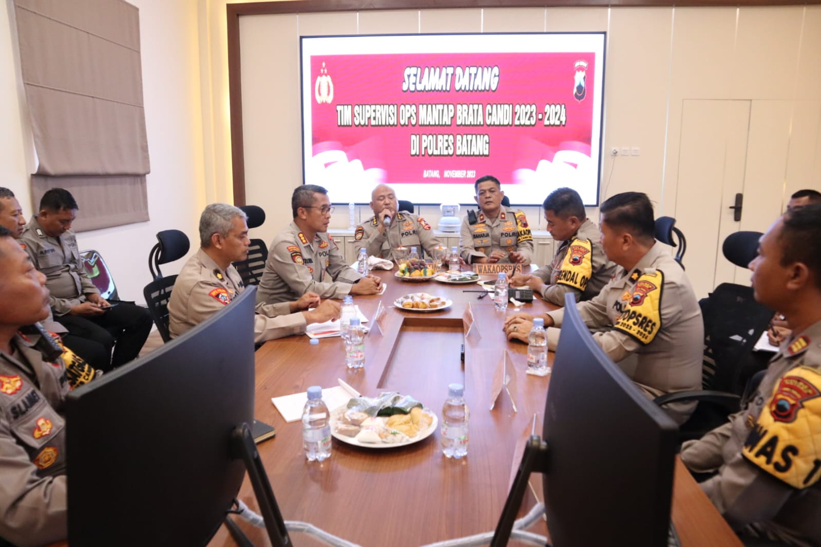 Tim Supervisi Polda Jateng Cek Posko Ops Mantap Brata Candi 2023 Polres Batang