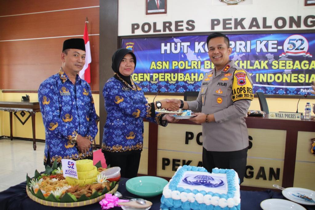 Peringati HUT Korpri ke-52, Polres Pekalongan Gelar Tasyakuran Secara Sederhana
