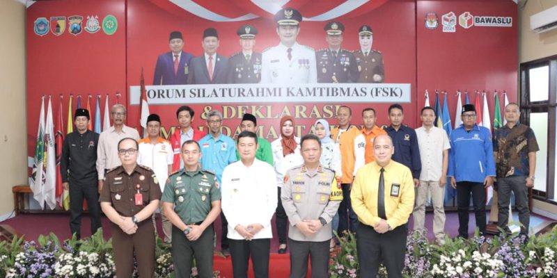 Deklarasi Pemilu Damai 2024 Polres Lamongan Pastikan Wilayah Lamongan Aman Kondusif