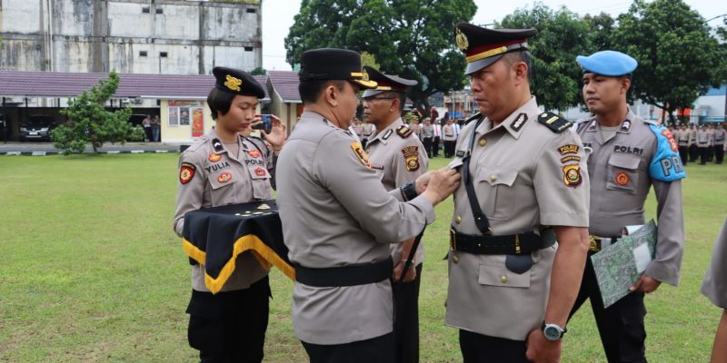 Kapolres AKBP Indra Arya Yudha Memimpin Langsung Upacara Sertijab Serah Terima Perwira