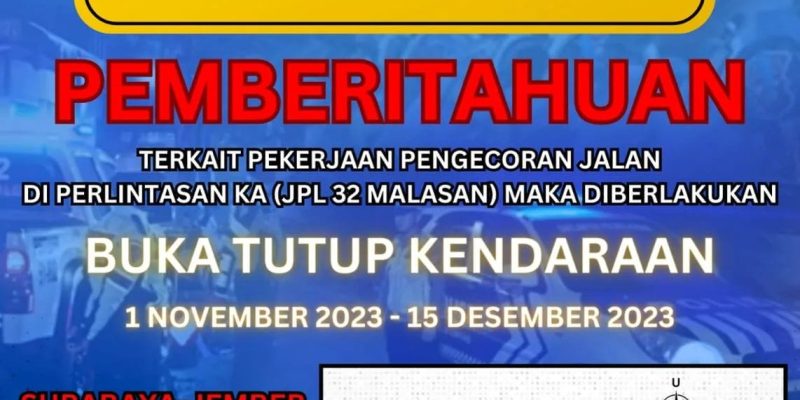Polres Probolinggo Siapkan Rute Alternatif Antisipasi Kepadatan Arus Akibat Pelebaran Jalan Perlintasan Rel KA Malasan