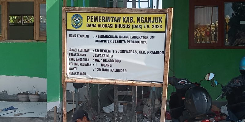 Dana Alokasi Khusus ( Dak ) 2023 Sekolah Dasar Negeri 1 Sugih Waras Kecamatan Prambon Terealisasi Dengan Baik