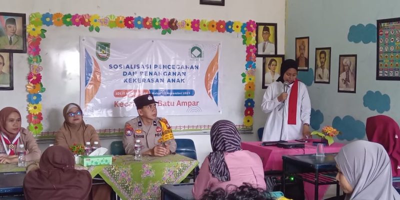 Dalam Rangka Program Prioritas Kapolri Presisi, Polsek Batu Ampar Sosialisasi Pencegahan dan Penanganan Kekerasan Anak