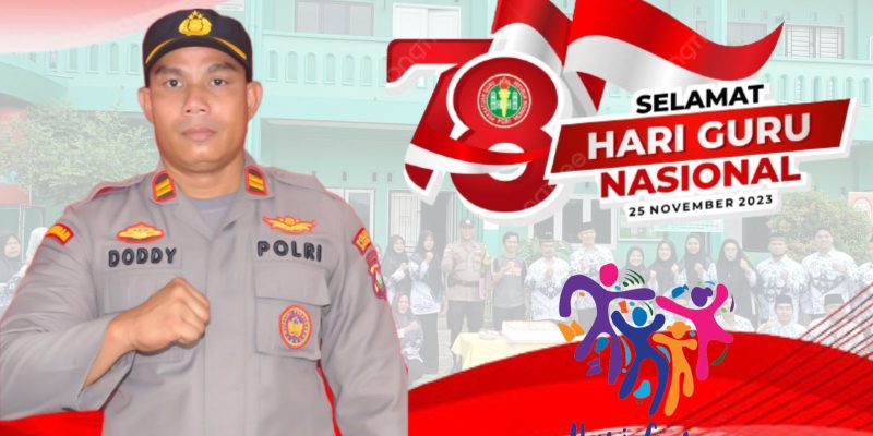 Polsek Bengkong Dan Siswa SMK Nurul Jadid Beri Kejutan Ke Tenaga Pendidik Kapolsek Doddy Selamat Hari Guru Nasional