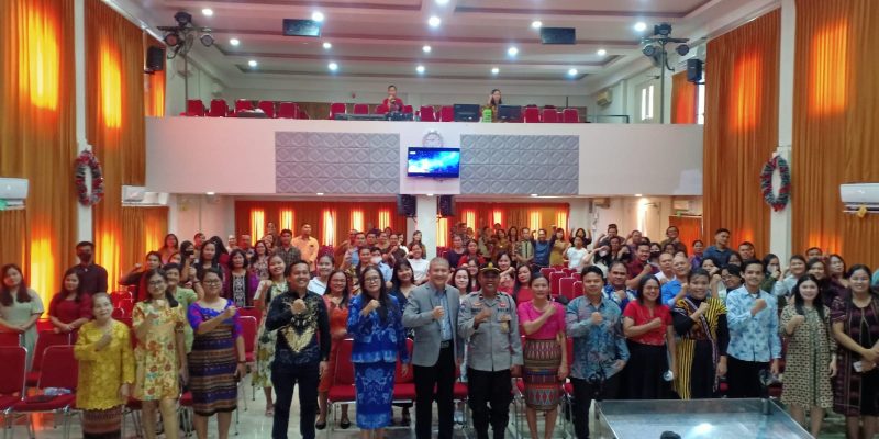 Polsek Sei Beduk Lakukan Minggu Kasih & Bansos Bersama Masyarakat di Gereja GBI Bida Ayu