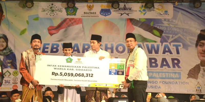 Bupati Sidoarjo Gus Muhdlor Gelar Sholawat dan Galang Bantuan Untuk Palestina Terkumpul Rp. 5 Miliar