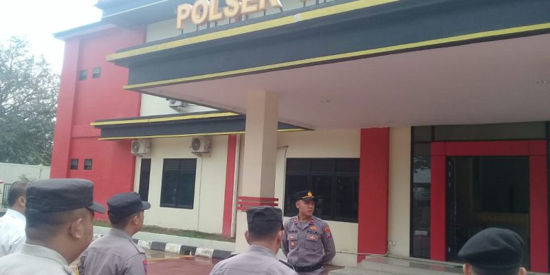 Wakapolsek Batu Ampar Iptu Raden Bimo Dwi Lambang Pimpin Apel Pagi