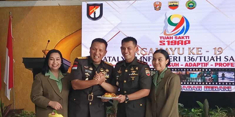Meriah Dirgahayu Ke 19 Batalyon Infanteri 136/TS di Hadiri Danrem 033/WP Kepri Brigjen TNI Jimmy Watuseke