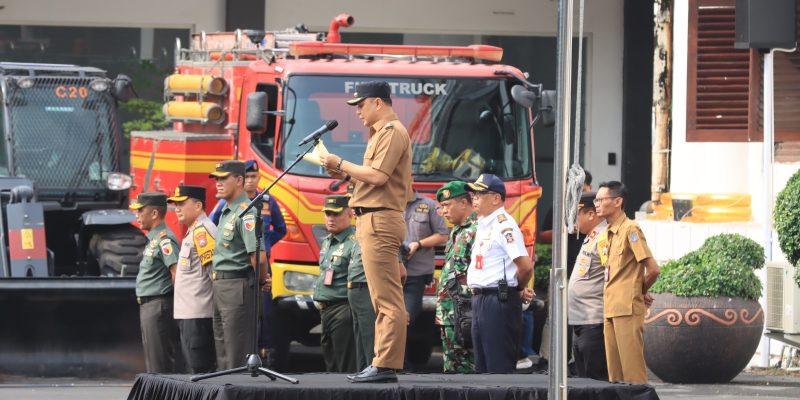 Antisipasi Bencana Hidrometeorologi, Tiga Pilar Kota Surabaya Gelar Apel Siaga Bencana Alam 2023-2024