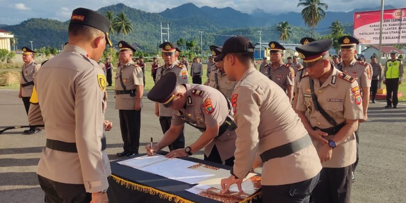 Upacara Sertijab Dipimpin Langsung Kapolres Bolmong
