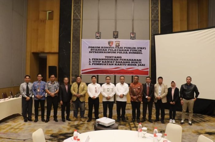 POLDA SUMATERA SELATAN MENGGELAR FORUM KONSULTASI PUBLIK (FKP)