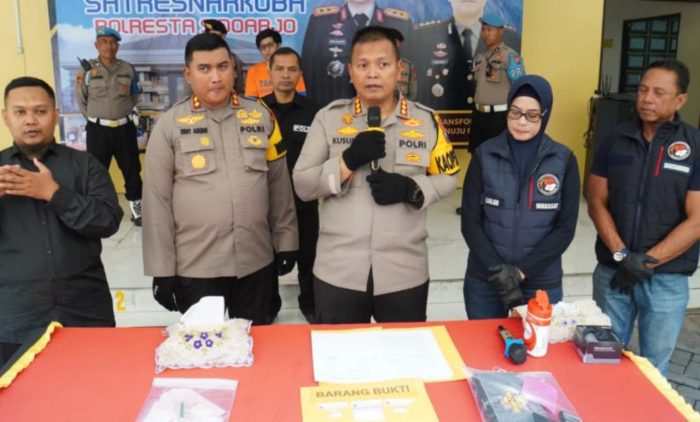 Polresta Sidoarjo Amankan Tersangka Kurir Sabu
