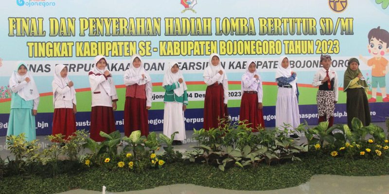 Semangat Anak-anak Peserta Lomba Bertutur Pemkab Bojonegoro, Kampanye Tingkatkan Literasi