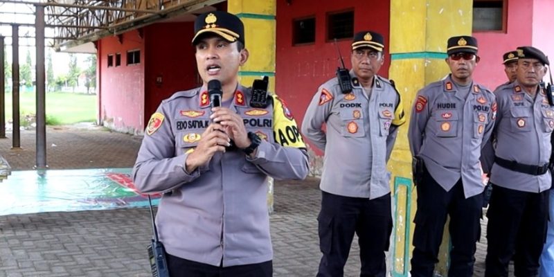 Polres Sumenep Terjunkan 182 Personil Dalam Pengamanan Babak Penyisihan Liga 3 di Stadion A Yani Sumenep