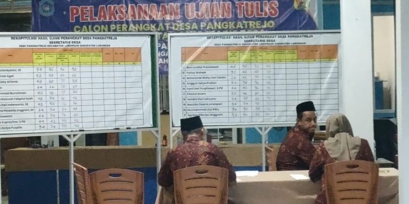 Diduga Adanya Kecurangan, Pelaksanaan Ujian Perangkat Desa Pangkatrejo