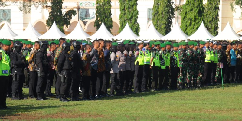 Sambut Kunker Presiden Jokowi, Gabungan Personel TNI-Polri Apel Gelar Pasukan
