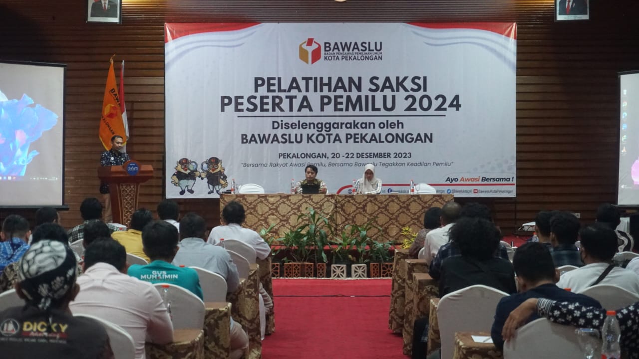 Bawaslu Kota Pekalongan Tingkatkan Kapasitas Saksi Peserta Pemilu 2024