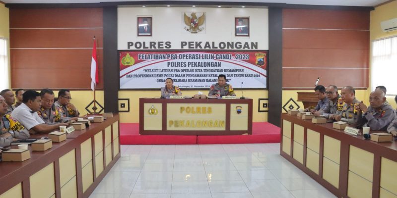 Jelang Operasi Lilin Candi 2023, Polres Pekalongan Gelar Latihan Pra Operasi