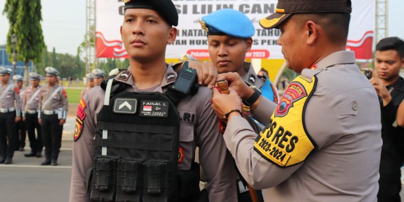 Kapolres Pekalongan Pimpin Apel Gelar Pasukan Operasi Lilin Candi 2023