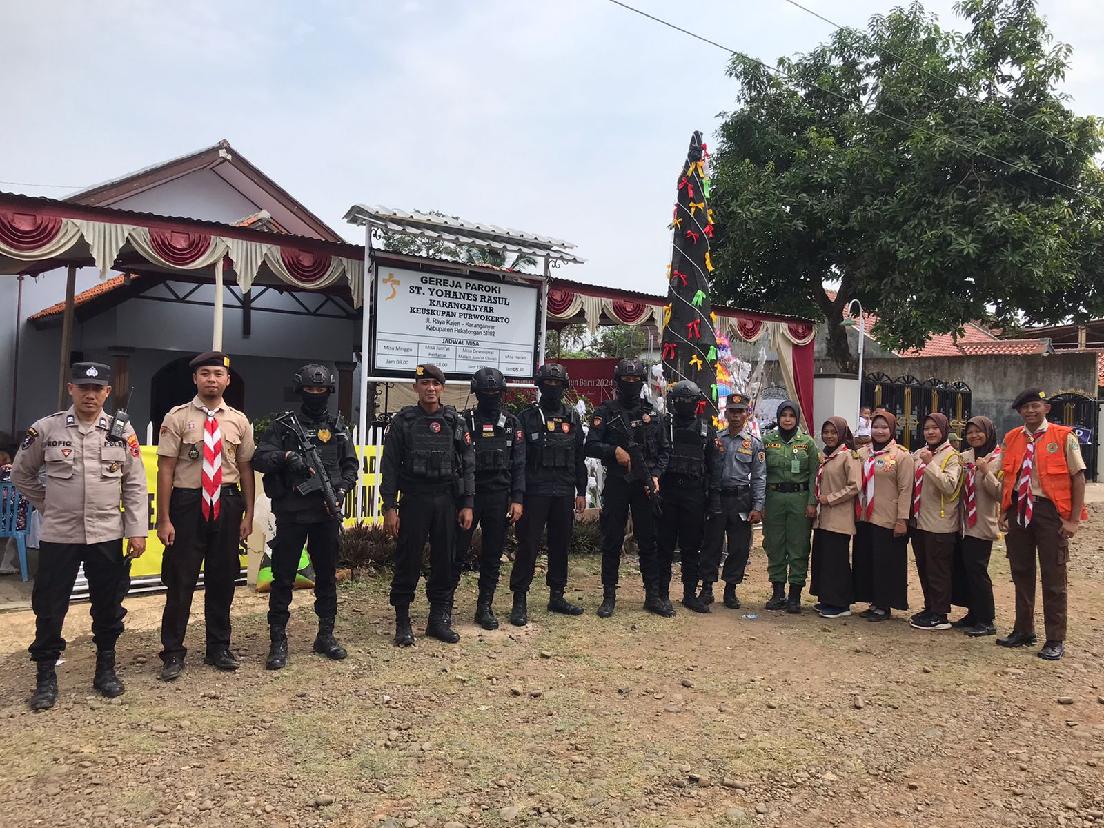Pastikan Natal Berjalan Aman, Polres Pekalongan Perketat Pengamanan Gereja