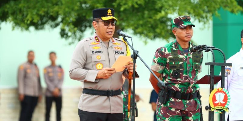 Kapolda Kalteng Hadiri Apel Gelar Kesiapsiagaan Penanggulangan Bencana di Makorem