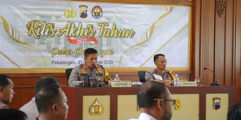Polres Pekalongan Gelar Konferensi Pers Akhir Tahun 2023