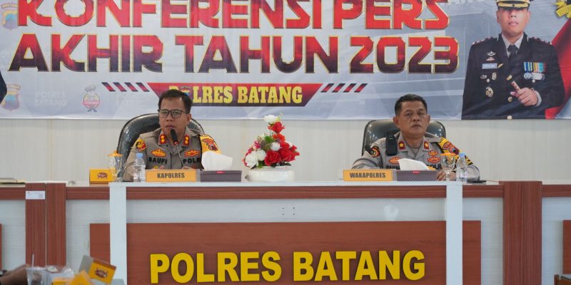 Konferensi Pers Polres Batang : Capaian dan Tantangan Kinerja Tahun 2023
