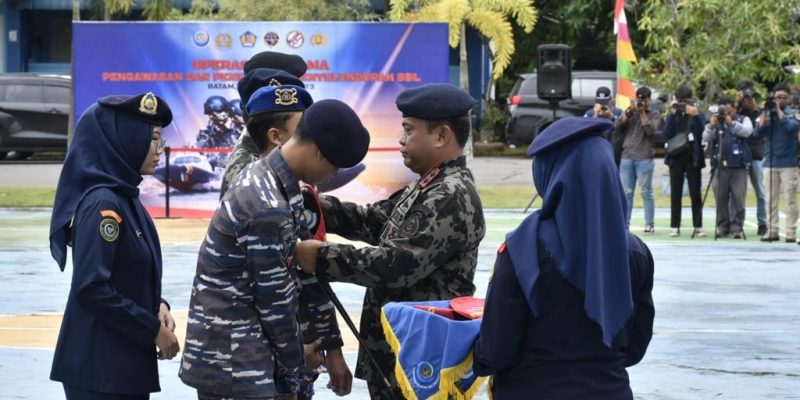 Lantamal IV Ikuti Upacara Pembukaan Operasi Bersama Pengawasan, Penindakan dan Penyelundupan Benih Bening Lobster