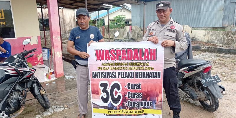 Piket Patroli Polsek Sei Beduk Berikan Himbauan Antisipasi 3C Kepada Masyarakat