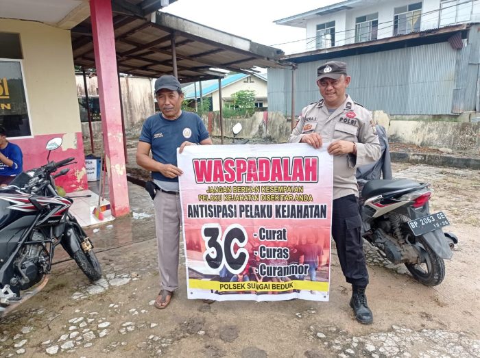 Piket Patroli Polsek Sei Beduk Berikan Himbauan Antisipasi 3C Kepada Masyarakat