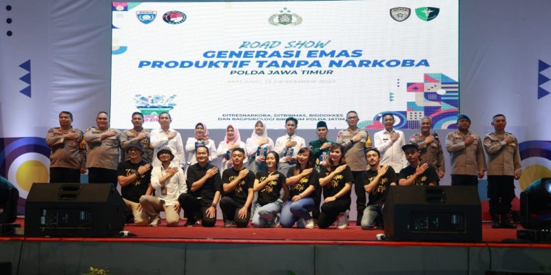 Polda Jatim Gelar Road Show Generasi Emas Produktif Tanpa Narkoba