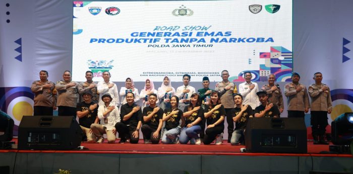 Polda Jatim Gelar Road Show Generasi Emas Produktif Tanpa Narkoba