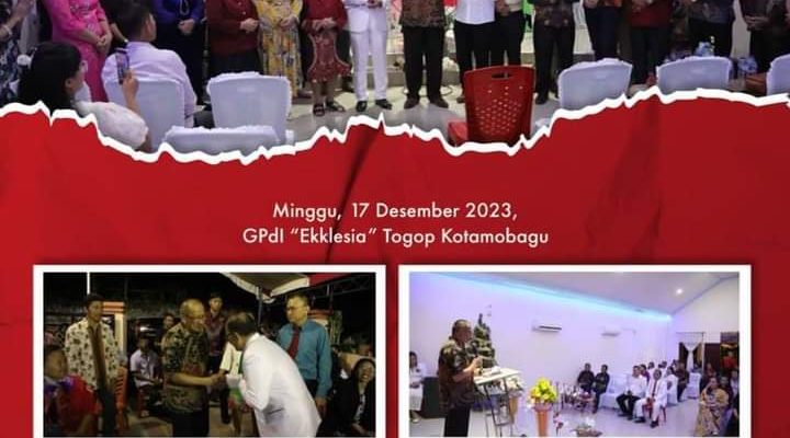PJ Walikota Kotamobagu Asripan Nani Hadiri Perayaan Natal GPdI Ekklesia Togop