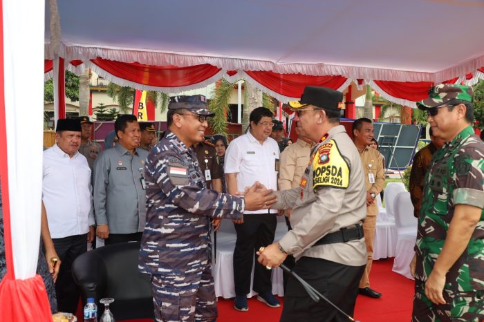 Sebagai Bentuk Sinergitas TNI-Polri, Danlantamal IV Lepas dan Sambut Kapolda Kepri