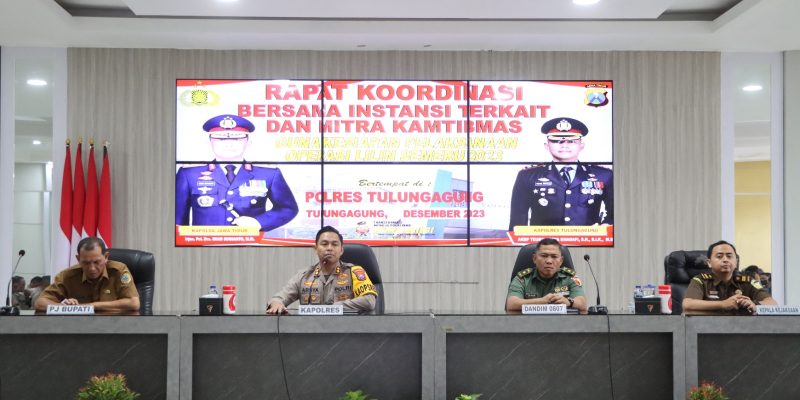 Polres Tulungagung Gelar Rakor Lintas Sektoral Jelang Operasi Lilin Semeru 2023