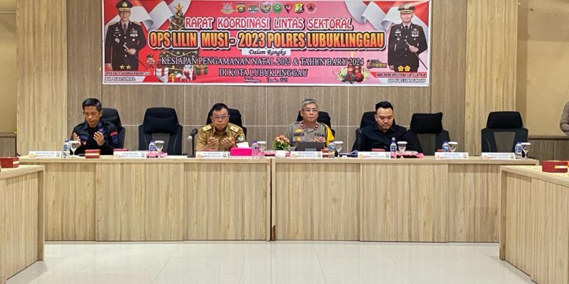 Polres Lubuklinggau Menyelenggarakan Rapat Koordinasi Lintas Sektoral Ops Lilin Musi 2023