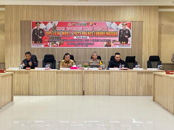 Polres Lubuklinggau Menyelenggarakan Rapat Koordinasi Lintas Sektoral Ops Lilin Musi 2023