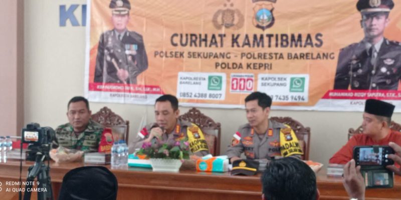 Jum’at Curhat Kapolresta Barelang Ingatkan Warga Untuk Jaga Kamtibmas Jelang Tahun Baru Dan Pemilu 2024