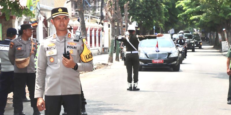 Amankan Kunjungan Wakil Presiden RI, Kapolres Pasuruan Ikut Terjun Mengamankan Jalur