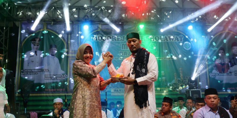 Bupati Ikfina Hadiri Mojorejo Bersholawat, Harlah Milad 4th Bumdesa, BAZIS & BBM
