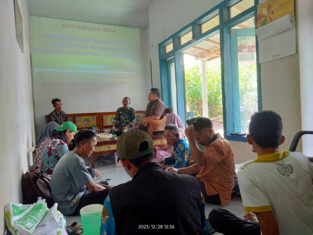 Babinsa Koramil 0822/02 Curahdami Monitoring Musyawarah PPPKE