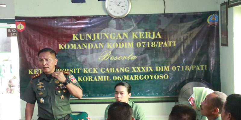 Kunker Hari Ke-2, Dandim Pati Berkunjung Di Koramil Gunungwungkal, Margoyoso Dan Trangkil