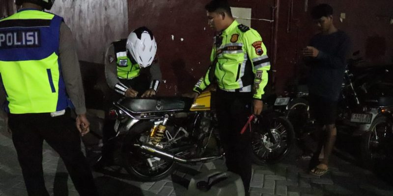 Puluhan Motor Berknalpot Tidak Standar Terjaring Razia Gabungan TNI-Polri