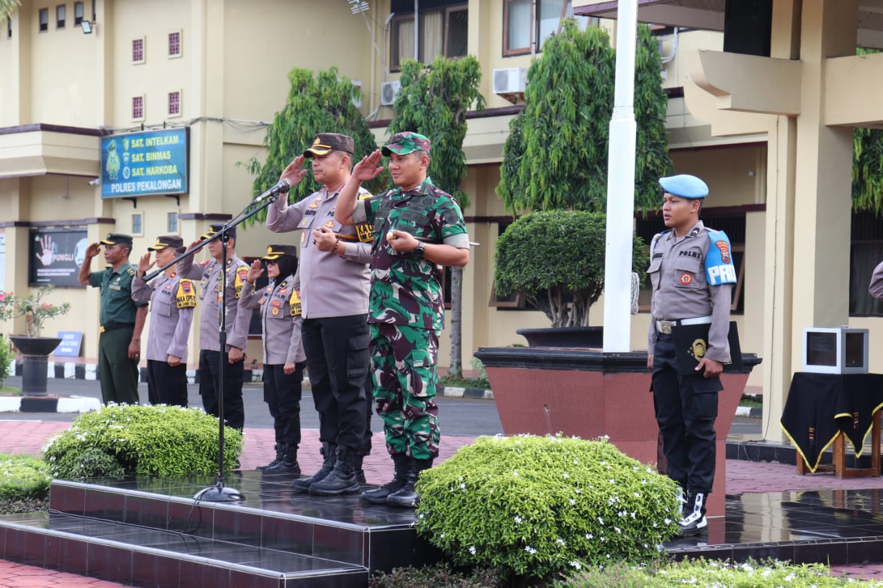 Kapolres dan Dandim Pimpin Apel Sinergitas TNI-Polri untuk Kabupaten Pekalongan Zero Knalpot Brong
