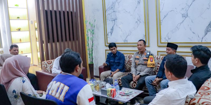 Kapolres Lumajang Ajak PMII Mengambil Peran Dalam Menjaga Kamtibmas di Pemilu 2024