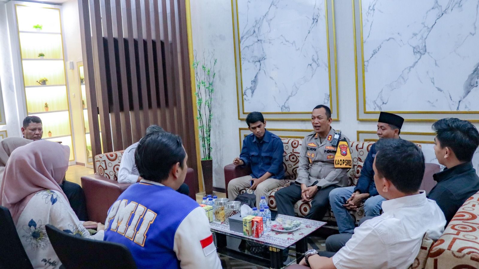 Kapolres Lumajang Ajak PMII Mengambil Peran Dalam Menjaga Kamtibmas di Pemilu 2024